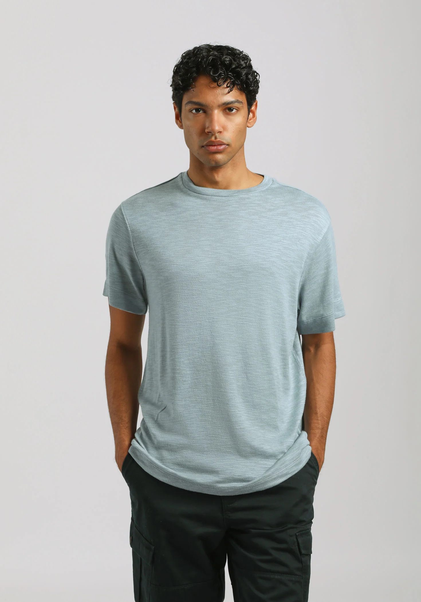 T-shirt effetto lino