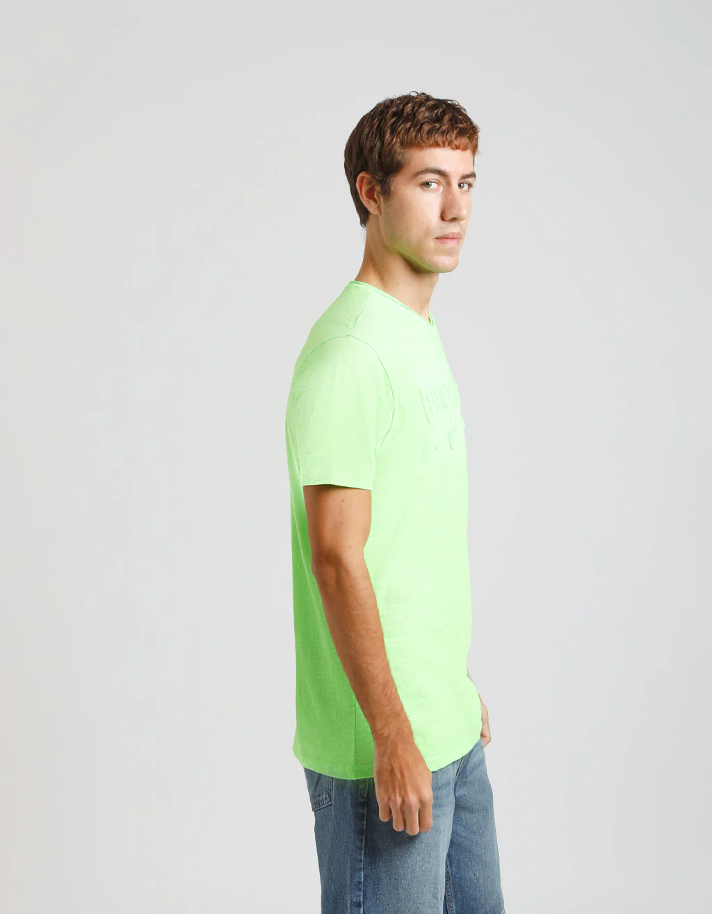 T-shirt fluo con stampa a rilievo - Image 3