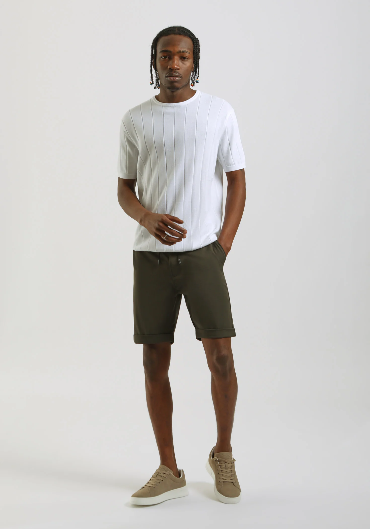 T-shirt in maglia a coste - Image 5