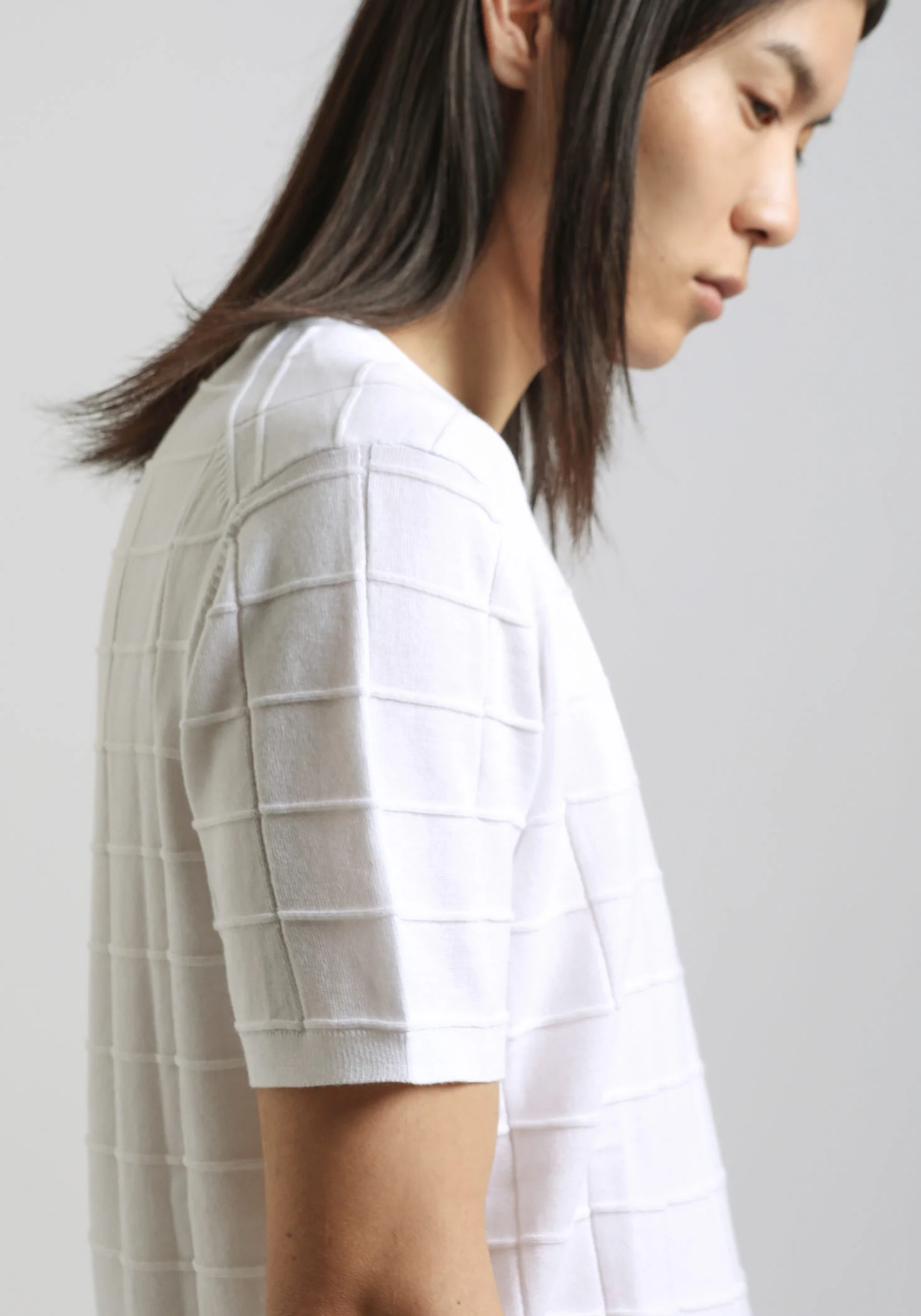 T-shirt in maglia a quadri - Image 2