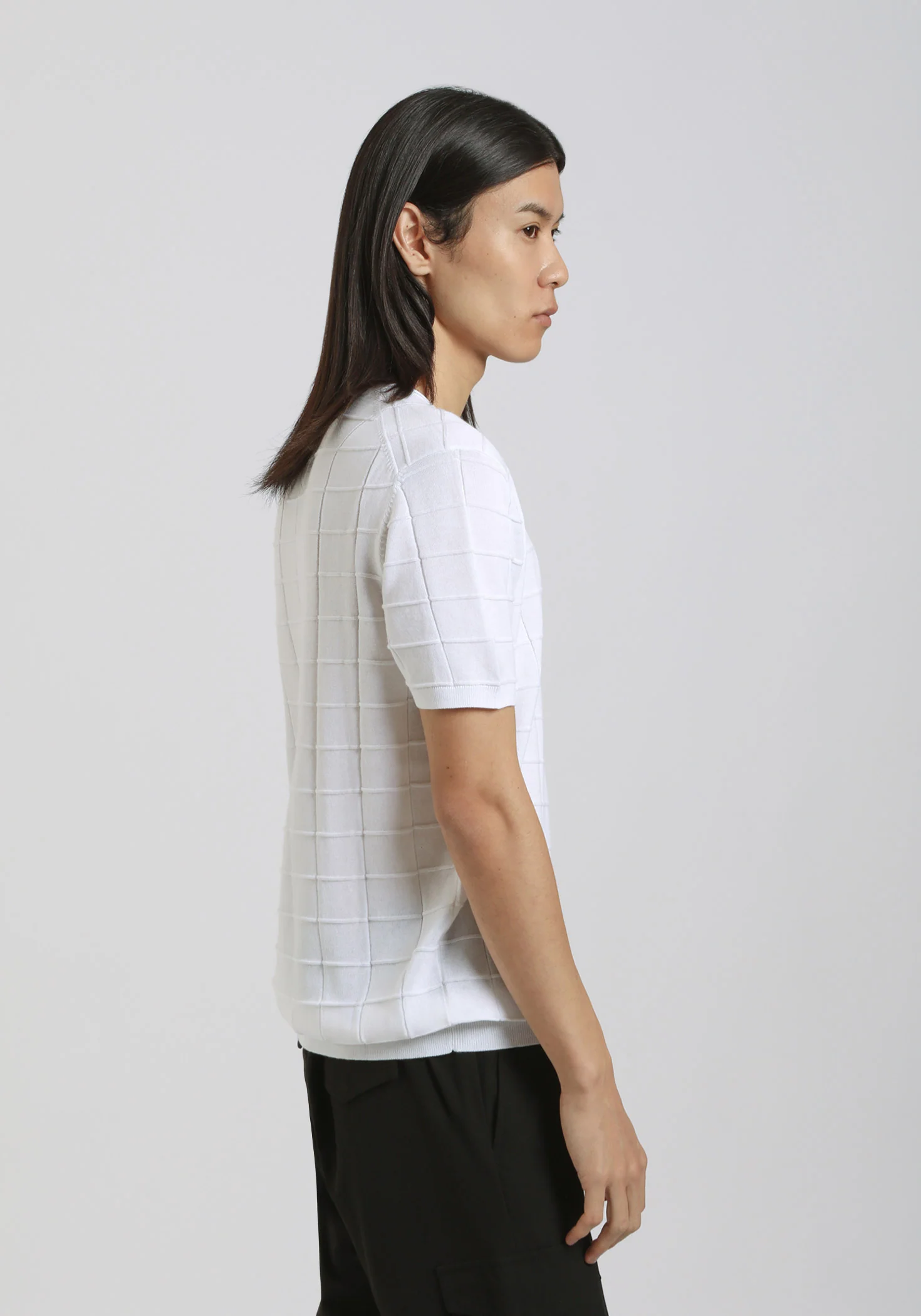 T-shirt in maglia a quadri - Image 3