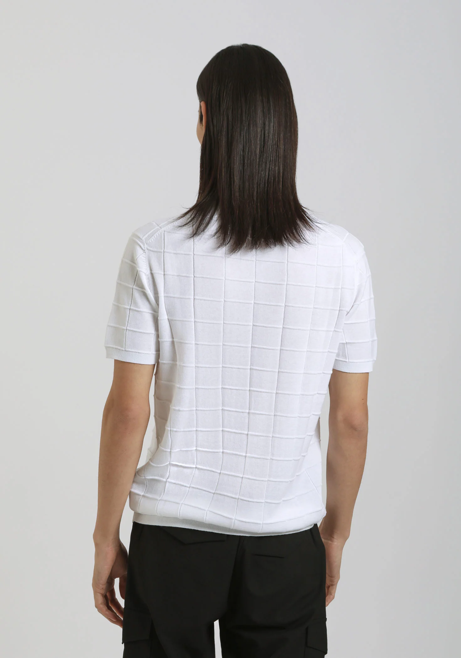 T-shirt in maglia a quadri - Image 4