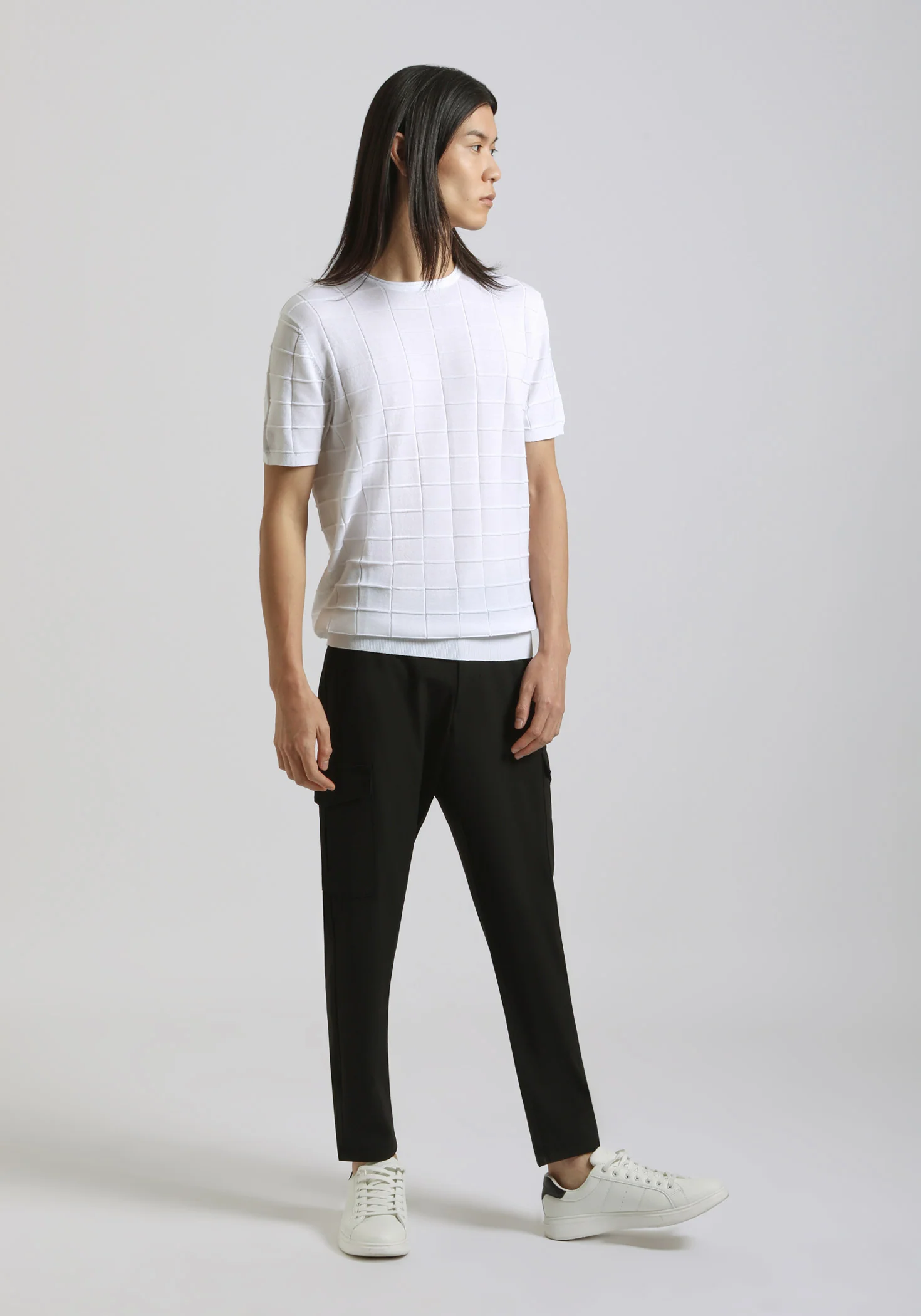 T-shirt in maglia a quadri - Image 5
