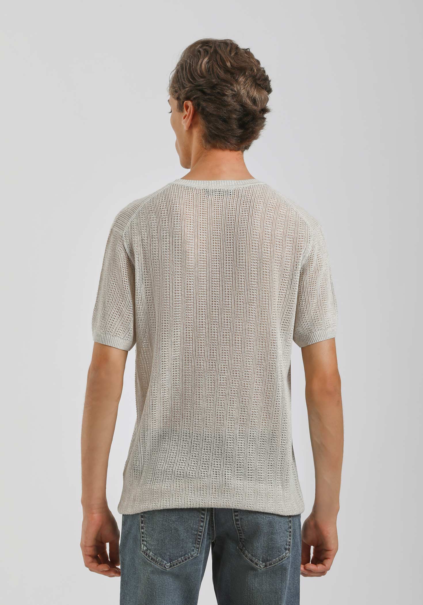 T-shirt in maglia forata - Image 4