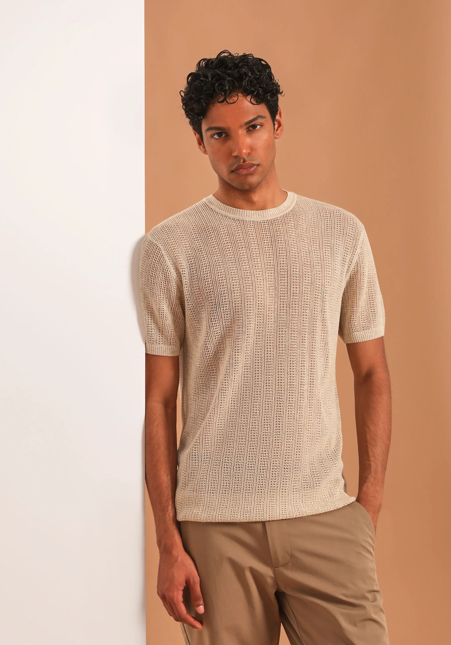 T-shirt in maglia forata - Image 7