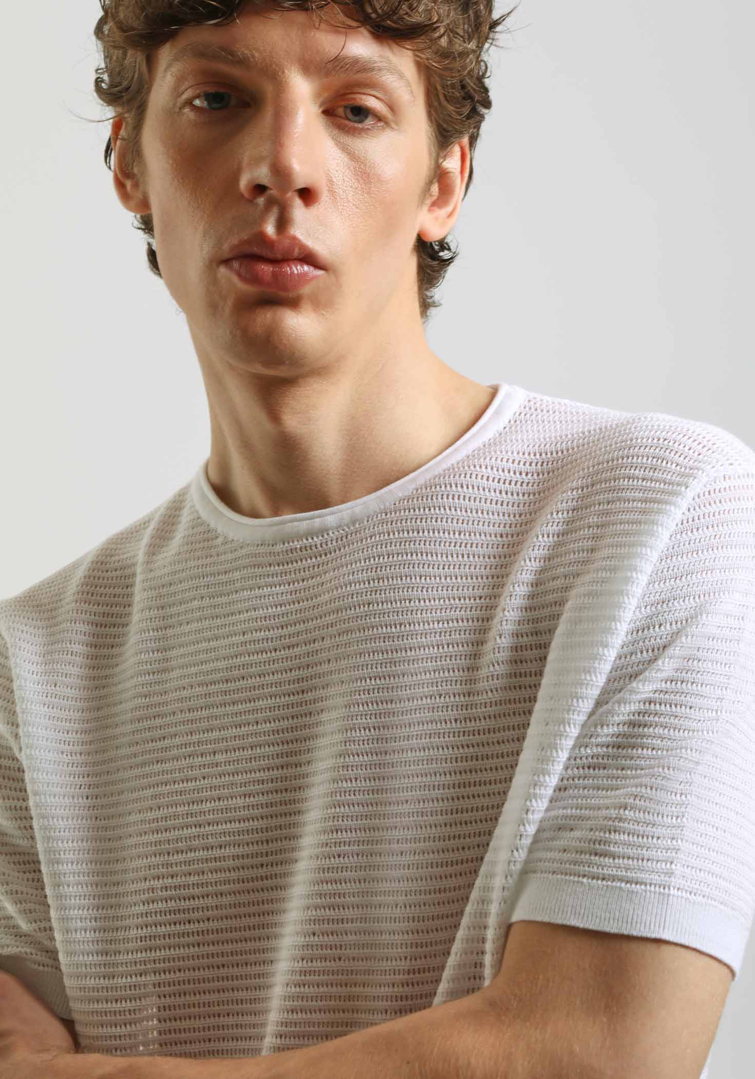 T-shirt in maglia forata - Image 2