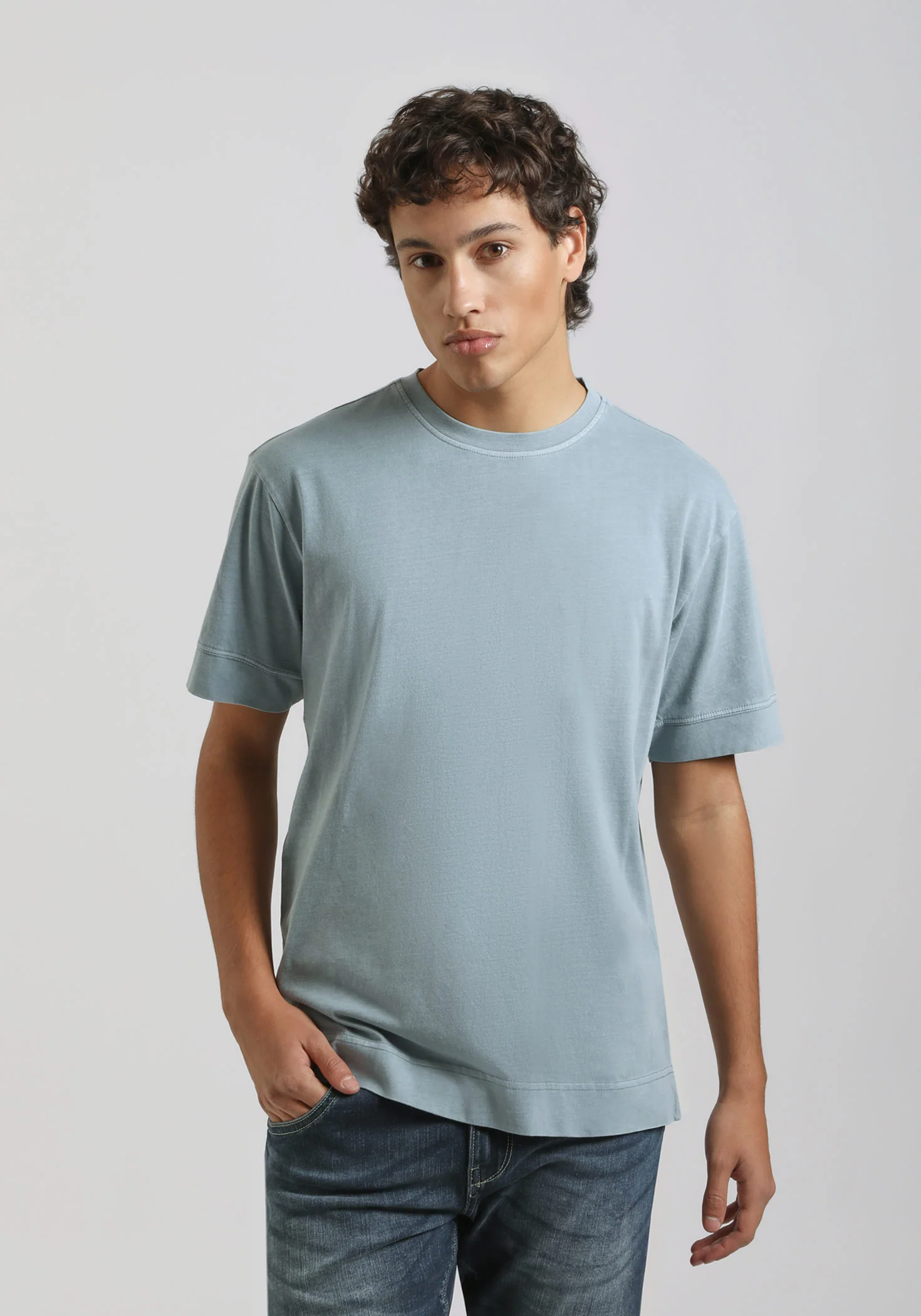 T-shirt strutturata 100% cotone